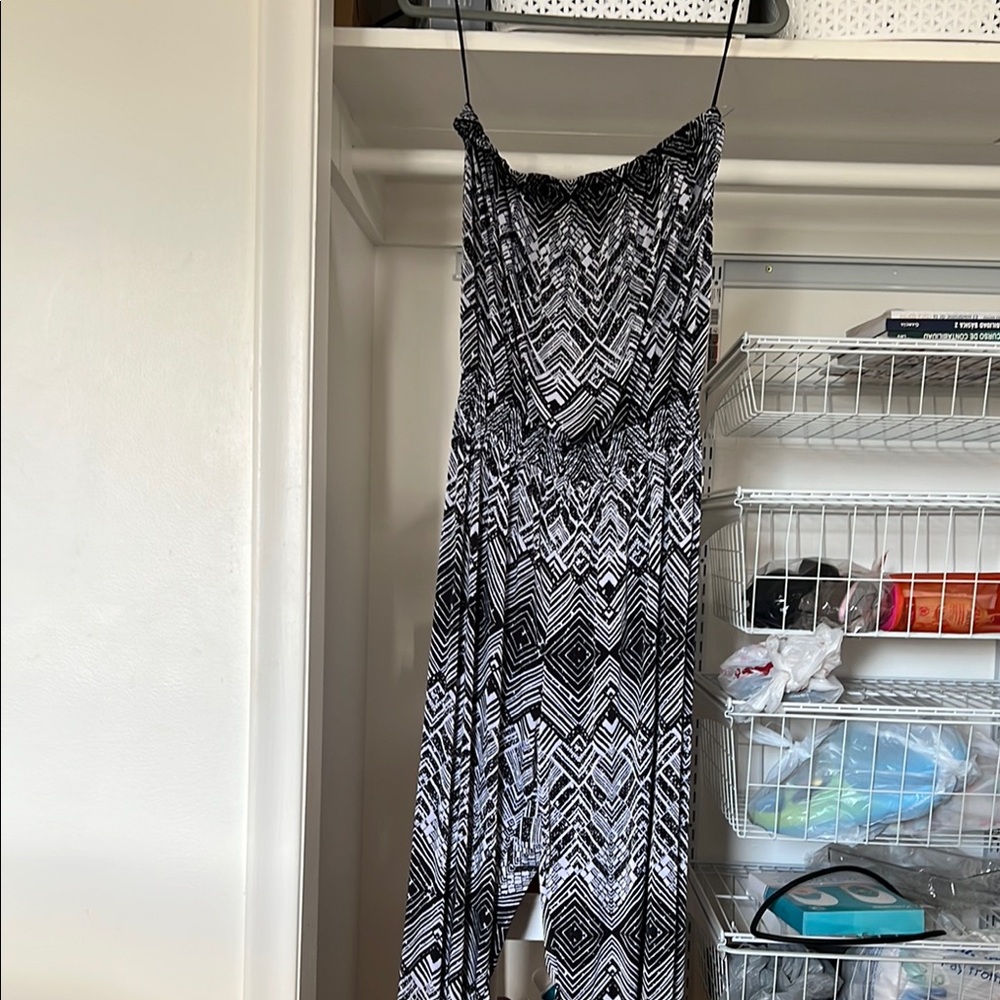 Black and White Geometric Jumpsuit